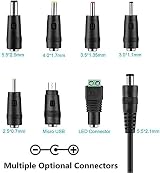 ZZOSRDR 5V 2A Universal Power Adapter with 7 Tips DC Plug Set view 3