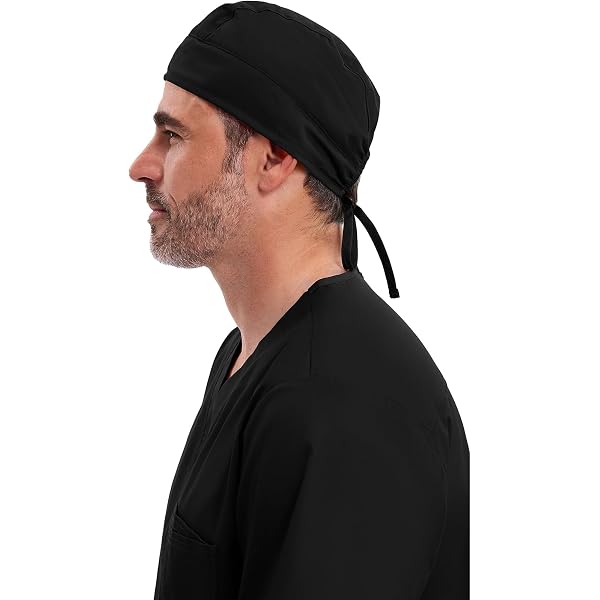 Amazon.com: Unisex Scrub Cap with Sweatband Adjustable Tie  display picture 3
