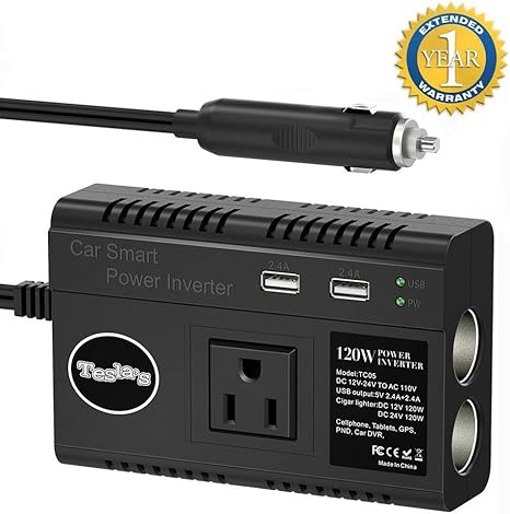 Amazon Tesla S 1 W 2ソケットシガレットライター電源アダプタ 12 V 24 V Dcアウトレットスプリッタwith Ac コンセントと6 8 A 4ポートusb車充電器for Iphone X 8 7 Ipad Gps ダッシュカム Fm送信機 ソケット分配器 車 バイク