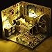 Flever Dollhouse Miniature DIY House Kit Creative Room with Furniture and Glass Cover for Romantic Artwork Gift(Oceangoing Voyage of Summer)