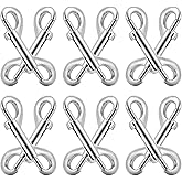 Bolt Snaps Double Ended Hook 12 Set 3.5inch/90mm Zinc Alloy Trigger Metal Clips for Key Chain Dog Leash Horse Pet Sling Feed Buckets Flat Sided Pail