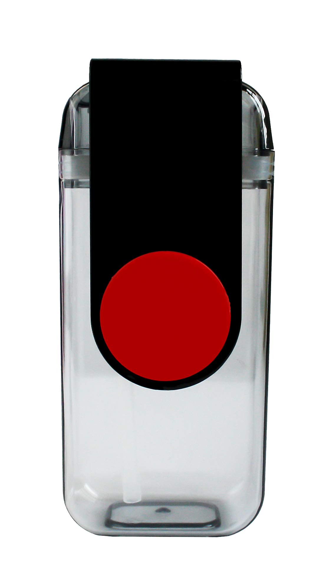 Emartbuy 300 ml Kids Juice Water Bottle With Straw Cute U Shape With Silicone Lid - Black/Black