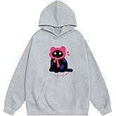 Aelfric Eden Embroidery Cat Pullover Hoodie Oversized Graphic Hooded Sweatshirt Cute Cartoon Y2K Hoodies Unisex