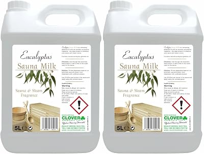 Clover Chemicals 822 Eucalyptus Sauna Milk, 5L, Pack of 2