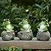 Garden Decor Statue Frogs Set of 3 Outdoor Patio Ornaments Yard Decorations Art Figurines for The Lawn Balcony Desk Best Gift
