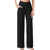 AFITNE Womens Wide Leg Pants High Waisted Business Casual Pants 29"/31" Pull On Dressy Yoga Lounge Trousers