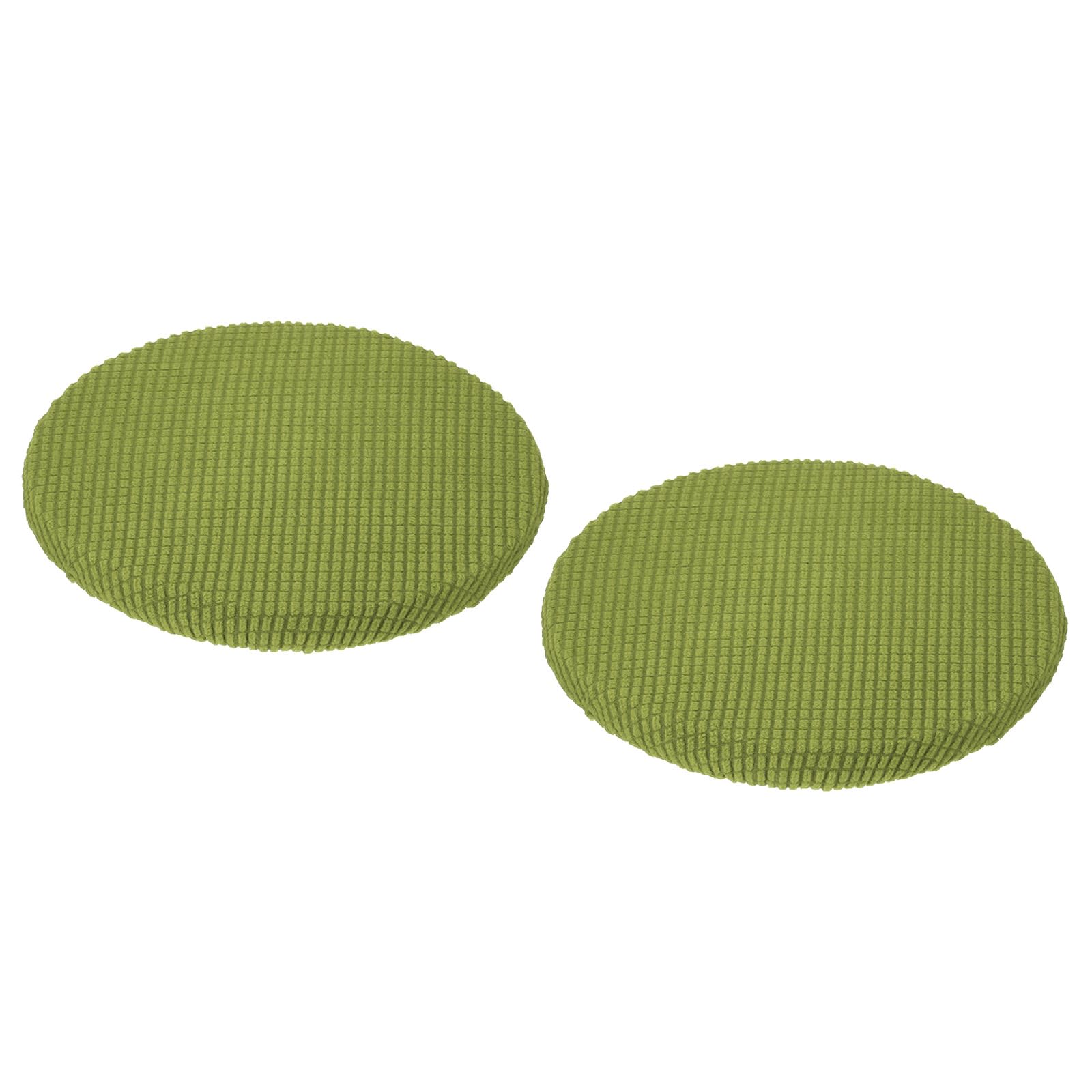 Uxcell Round Bar Stool Covers 2 Pack, Round Chair Covers with Elastic Bands Dia.11-14", Round Seat Cushions for Chairs Stool Slipcovers - Green