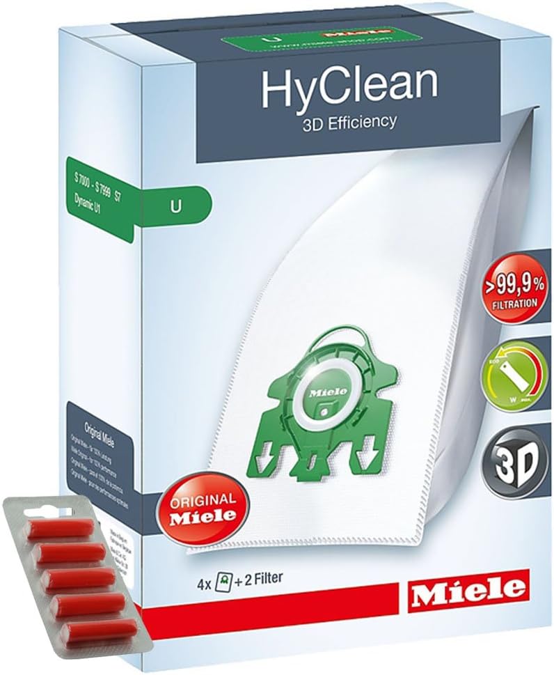 Miele Genuine S7000 S7210 U Type 3D HyClean Vacuum Cleaner Bags