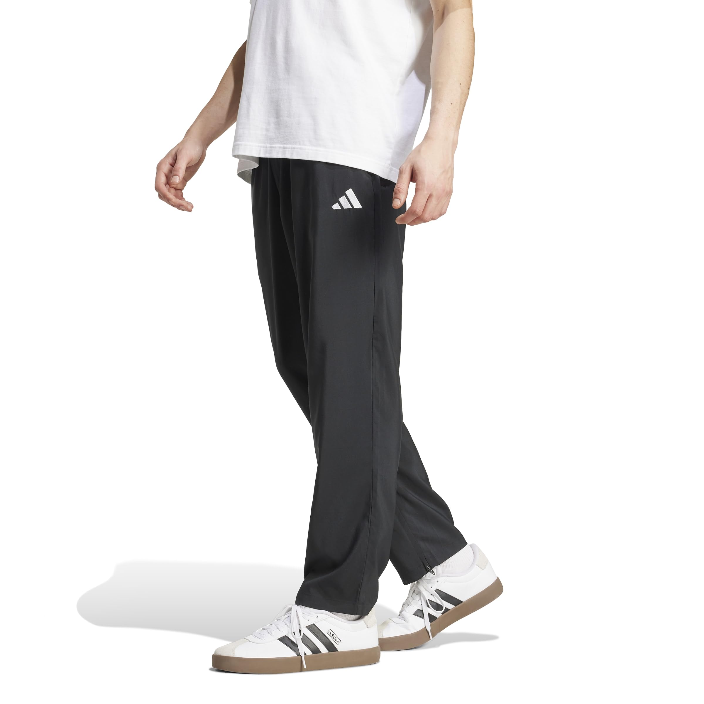 adidas Herren Essentials Small Logo Stanford Open Hem Pants, Black/White, XXL Short 3