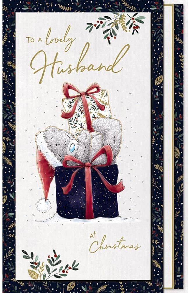 Me To You Bear Husband Handmade Christmas Card