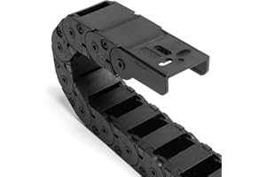 Aweking 15 x 20mm (Inner H x W) R28 Semi Enclosed Type Drag Chain Cable Wire Carrier Protection Chain 39.3inch/1M for 3D Printer and CNC Router Mill,Black Plastic Nylon(Inner Side openable)