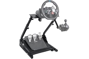 Anman Adjustable Steering Wheel Stand Fit for Logitech G25 G27 G29 G920,Thrustmaster T80 T150,Fanatec,Foldable Racing Simulat