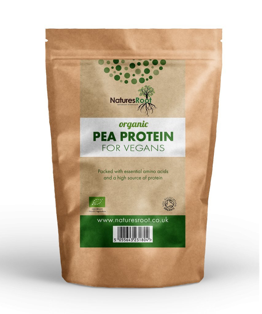 Organic Pea Protein 500g by Natures Root- Certified Organic by The Soil Association