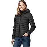 33,000ft Women's Hooded Packable Puffer Jacket Lightweight Warm Puffy Quilted Winter Coat