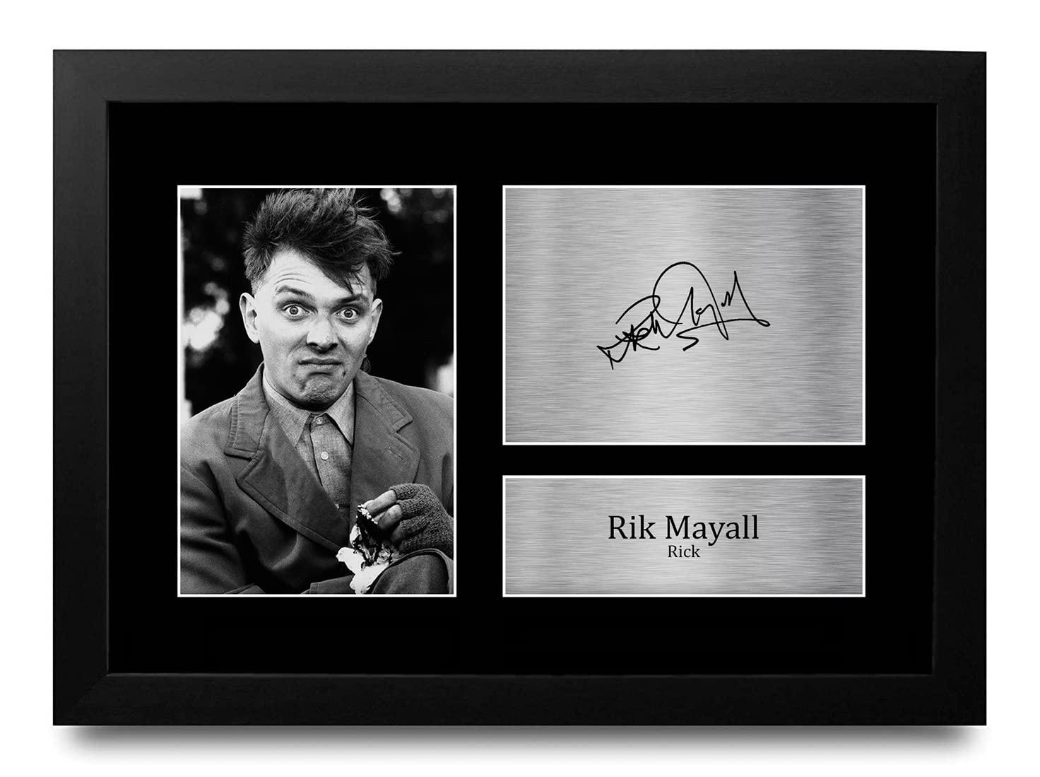 HWC Trading FR A4 Rik Mayall The Young Ones Rick Gifts Printed Signed Autograph Picture for TV Show Fans - A4 Framed