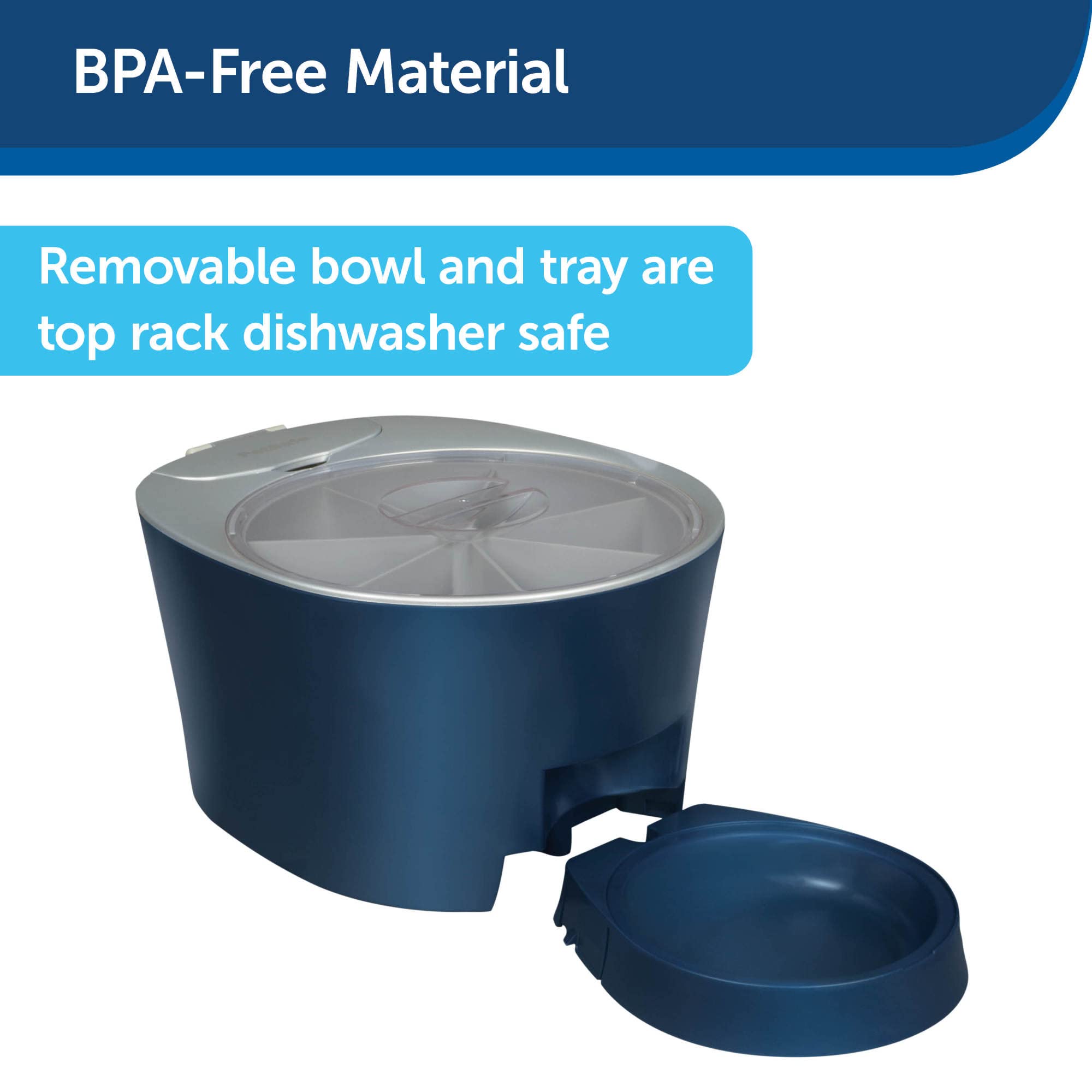 PetSafe 6 Meal Automatic Cat Feeder - Programmable Pet Food Dispenser for Cats and Small Dogs - Dry Kibble or Semi-Moist Pet Food, Slow Feed Portion Control, Tamper-Resistant