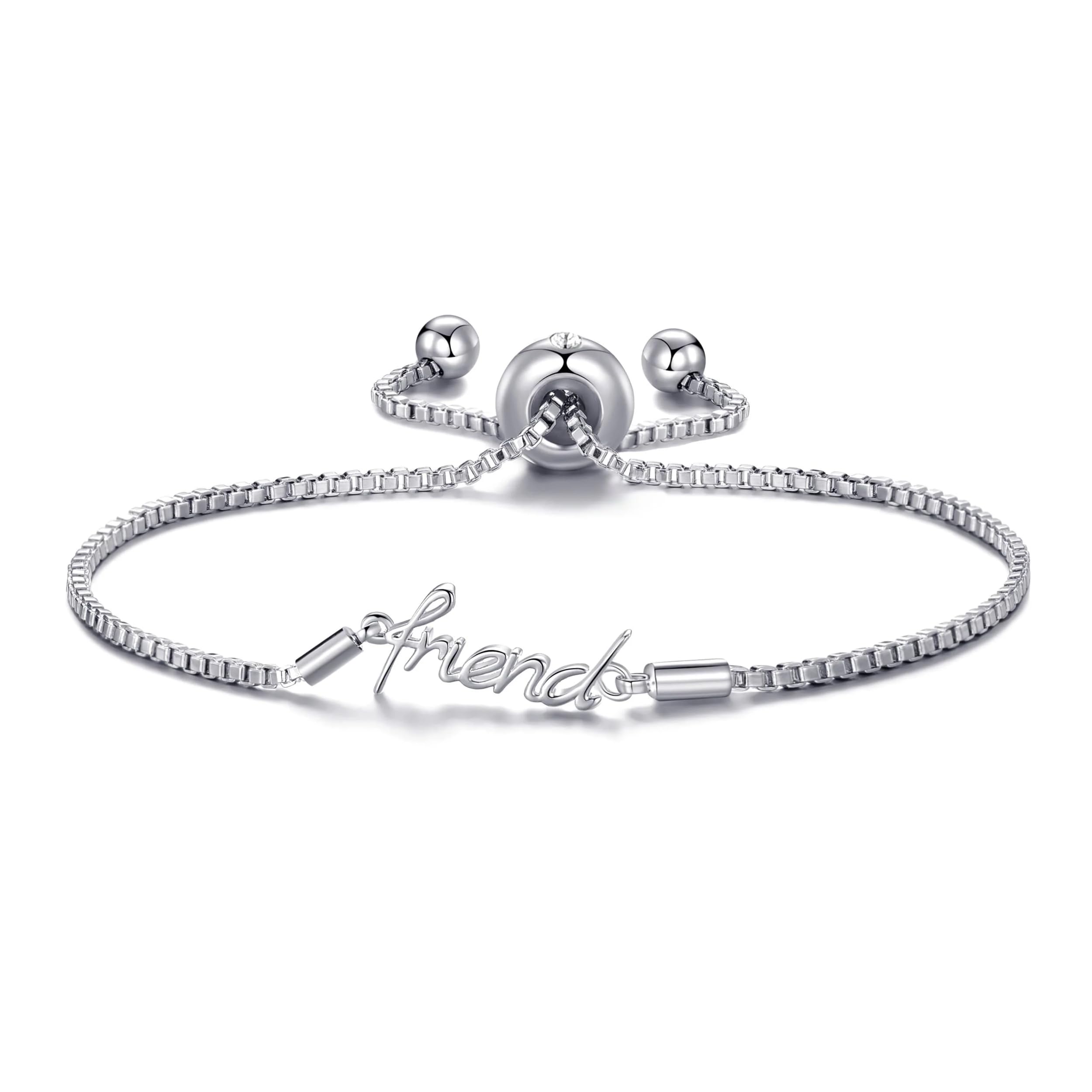 Philip Jones Silver Plated Friend Bracelet Created with Zircondia® Crystals