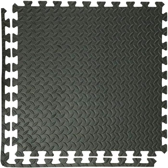innhom 24 Tiles, 93 SQ. FT Gym Mat Exercise Mat Puzzle Foam Mats Gym Flooring Mat Interlocking Foam Mats with EVA Foam Floor Tiles for Gym Equipment Workouts, Black