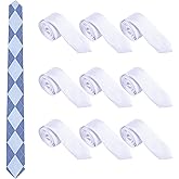 Framendino, 10 Pack Plain White Necktie Sublimation Blank DIY Heat Transfer