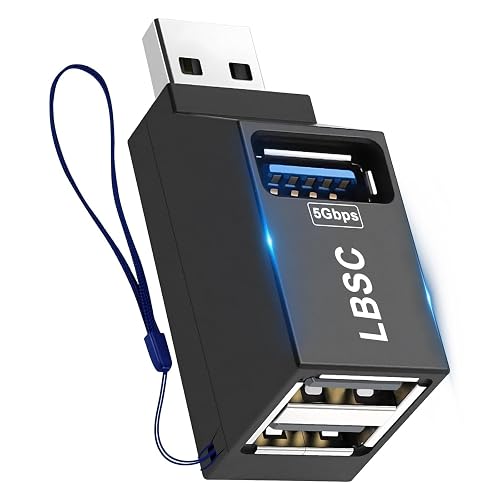 Ultra Slim Portable 3-Port USB 3.0 Hub for iMac, MacBook, Surface, Notebooks and More, Splitter for USB Flash Drives, Mobile HDD