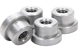 BRYKE FASTENERS Weld on Nuts 3/8"-16 Thread Threaded Nut Steel Chassis Mount Tab Pack of 4