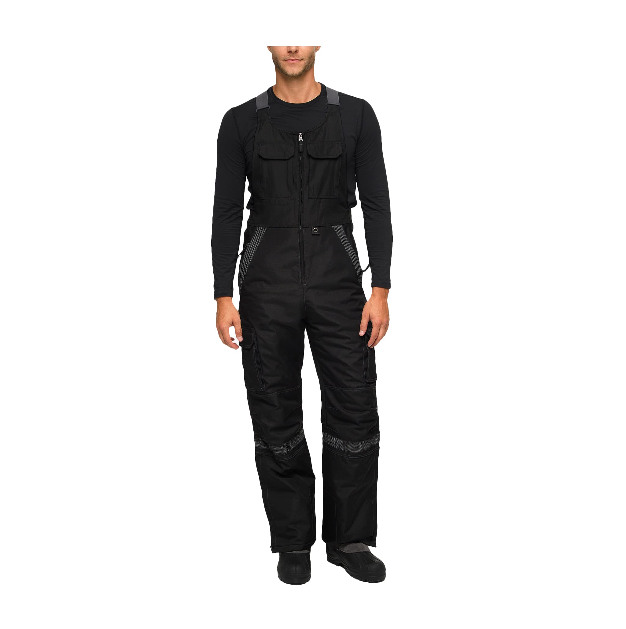 Photo 1 of Arctix Men's Tundra Ballistic Bib Overalls With Added Visibility, Black, Small/36" Inseam