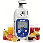 LAFMATE Digital Refractometer Range 0-55 BM101 Brix Refractometer &plusmn;0.2% Accuracy with ATC, IP65 Brix Meter for Juice, Wine Making &amp; Coffee
