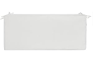 Magpie Fabrics Patio Bench/Swing Cushion Slip Cover 45 x 18 x 3 Inch, Water Resistant UV Protection Outdoor Furniture Loveseat Replacement Cushion Cover with Zipper (Recycled Cream White)
