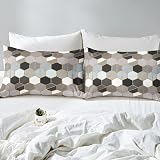Loussiesd Women Reversible Bedding Duvet Cover Set Honeycomb Geometric Hexagon view 4