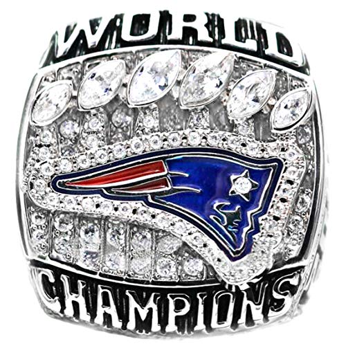 OMG-LIFE New England Patriots Super Bowl LIII Ring, NFL 2018-2019 Championship Replica Rings Size 9-13 (11) (Best Super Bowl Rings)