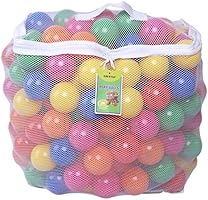 Click N' Play Pack of 200 Phthalate Free BPA Free Crush Proof Plastic Ball, Pit Balls - 6 Bright Colors in Reusable and Durable Storage Mesh Bag with Zipper