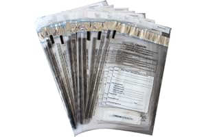 zmybcpack 100 Pack Clear FREEZFraud Deposit Bags, Tamper-Evident Bags, Security Bank Pocket, 9 x 12 Inches