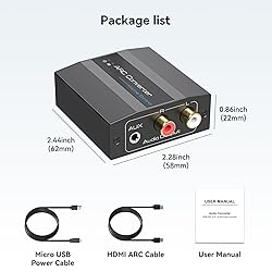 XPTSFDU HDMI ARC Adapter 4K60Hz HDMI ARC Audio