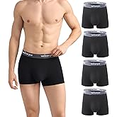 wirarpa Men's Underwear Micro Modal Trunks Soft Microfiber Boxer Briefs 4 Pack