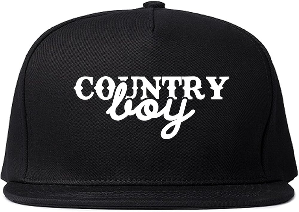 Country Boy Snapback Hat Cap Black at Amazon Men’s Clothing store