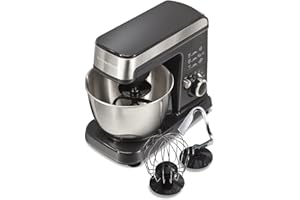 Hamilton Beach 6 Speed Electric Stand Mixer with Stainless Steel 3.5 Quart Bowl, Planetary Mixing, Tilt-Up Head, Black
