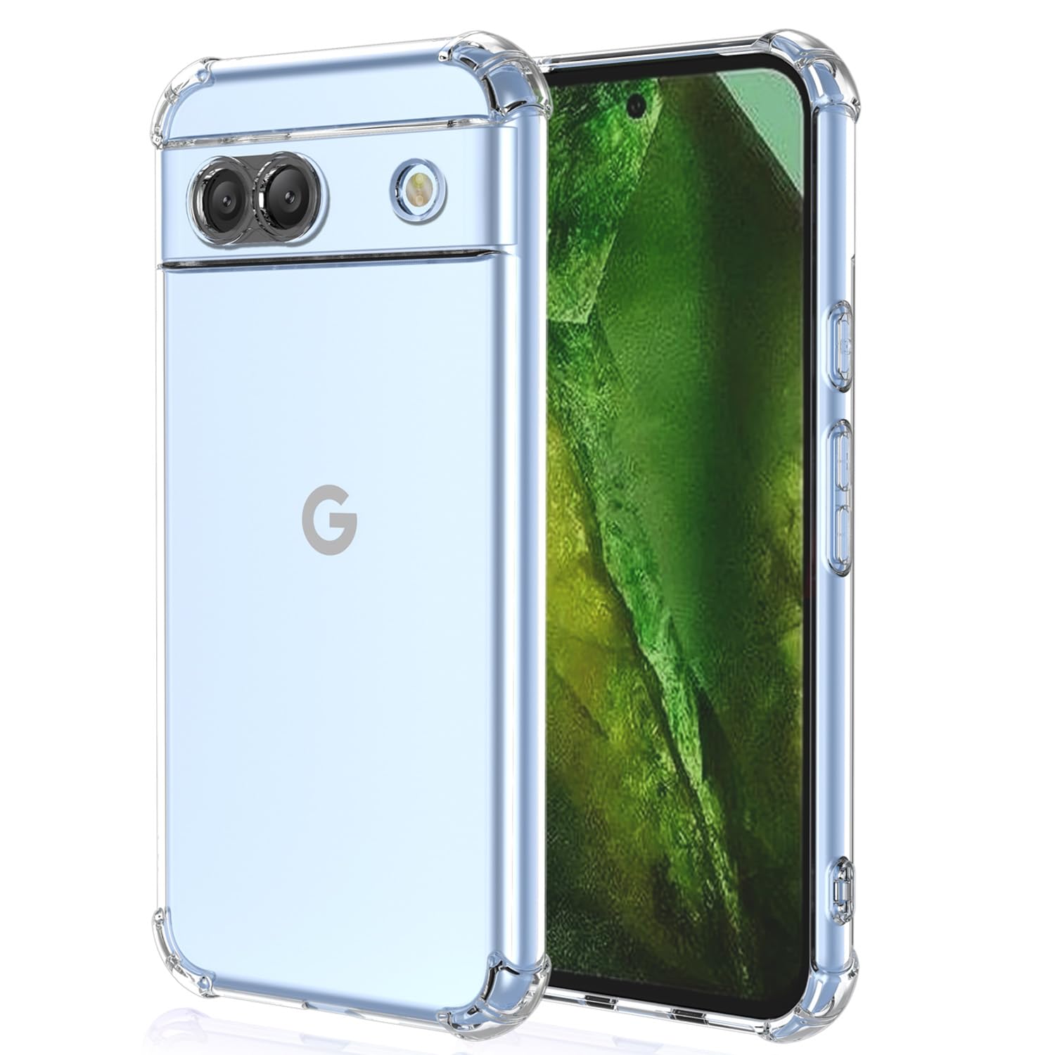 XINYEXIN Transparent Case for Google Pixel 8a, Slim Shockproof TPU Bumper Clear Phone Case Cute Pattern, Colorful Cool Art Graffiti Series - Transparent — image 1