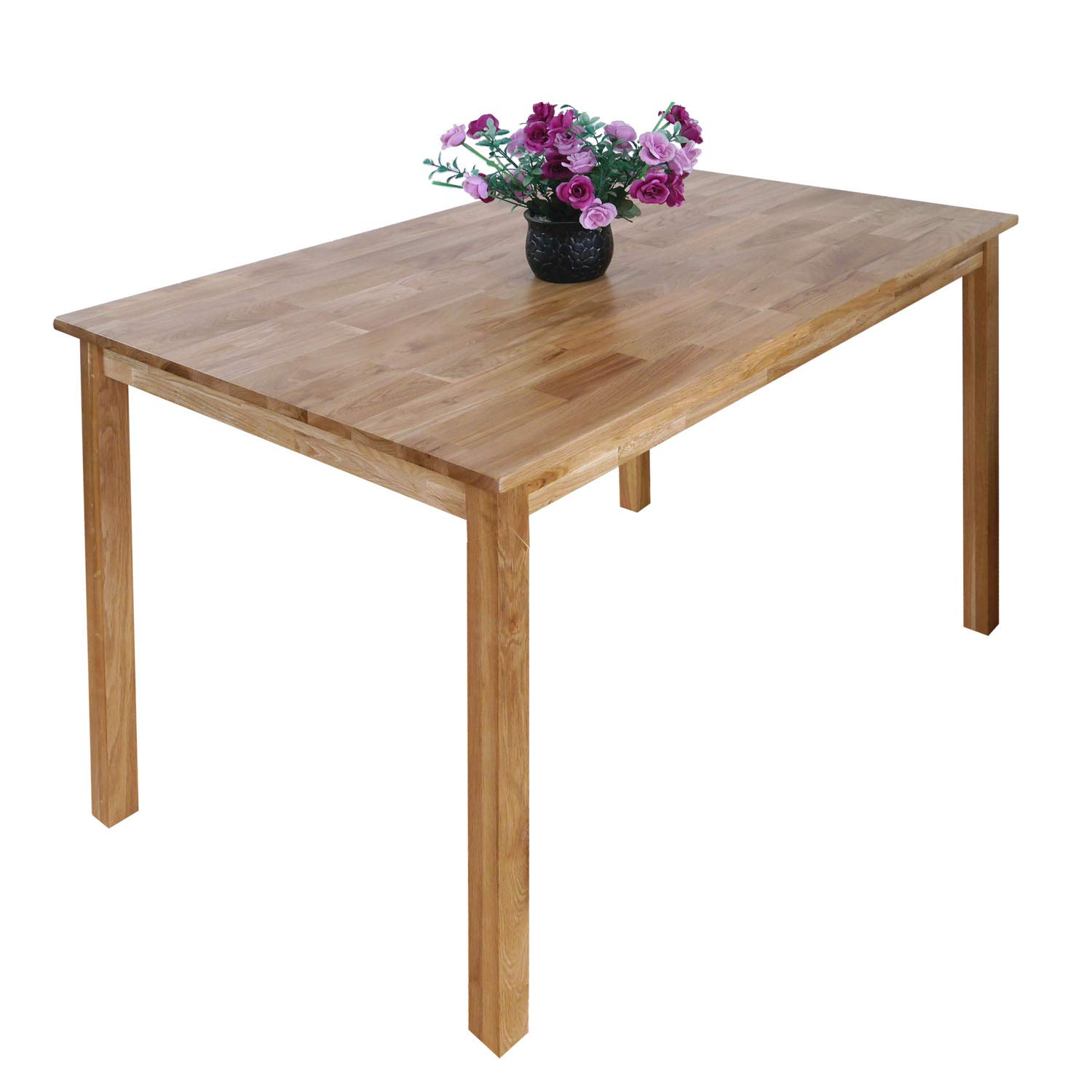 Aurotrice Genuine OAK Diner Table Lacquer Finished Dining Tables Natural Classic Design 110 x 75 cm