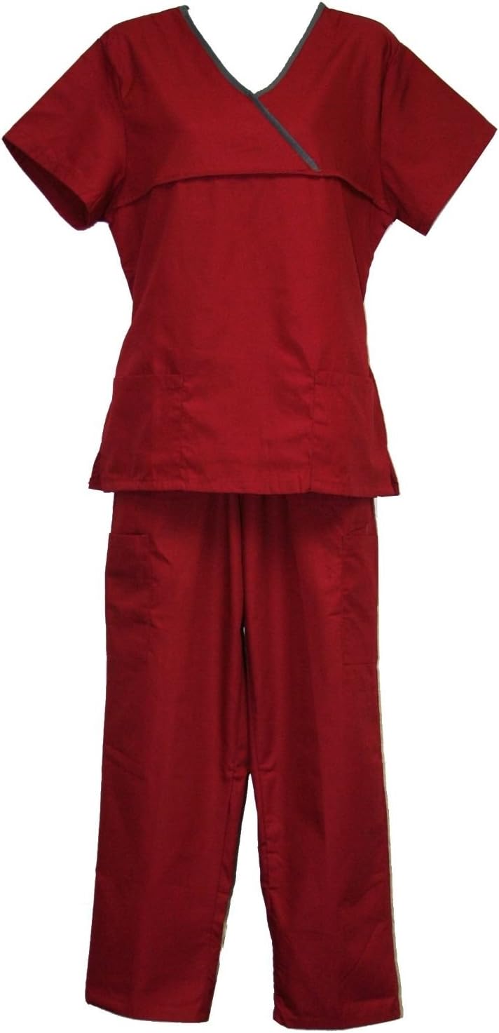 Womens Scrubs Sets Work Uniforms Tops and Pants Small to Extra Large (LB-224)