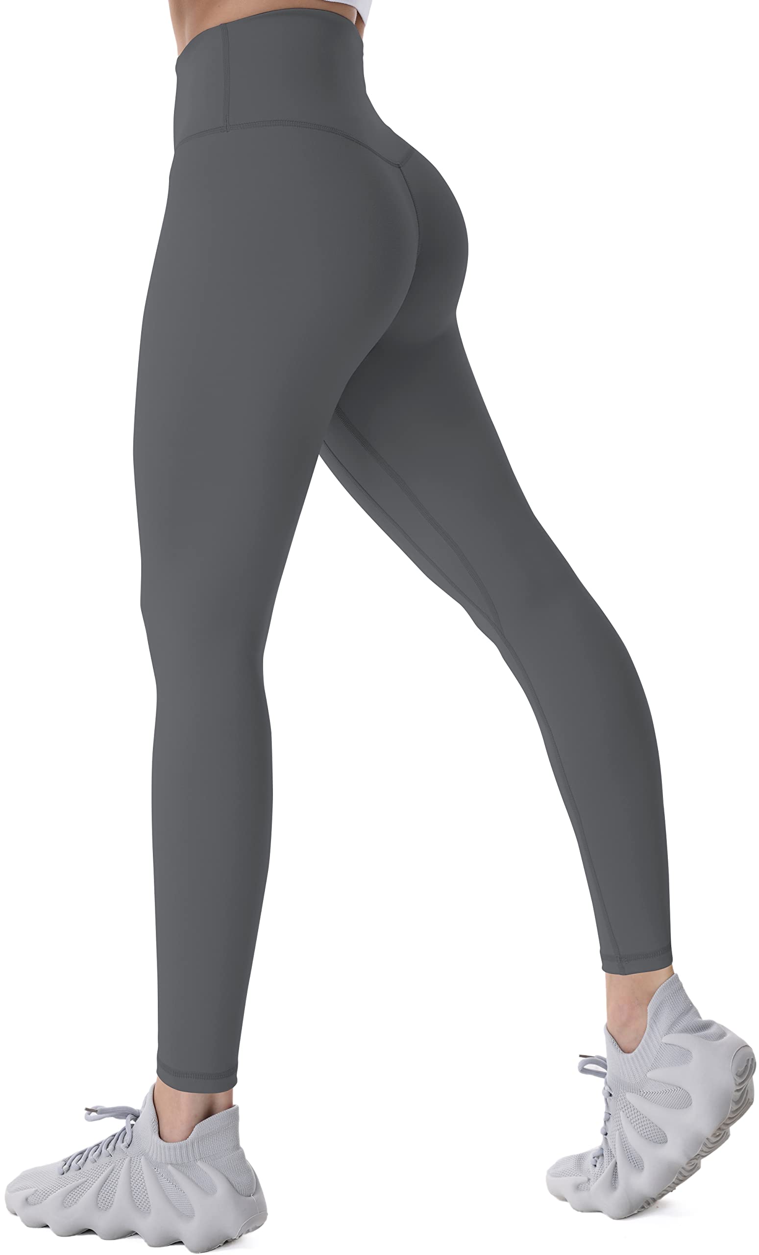 Photo 1 of Sunzel Workout Leggings for Women Squat Proof High Waisted Yoga Pants 4 Way Stretch, Buttery Soft Sunzfly 28" Charcoal Gray Large