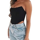 Camisole Tops for Women Sexy Sleeveless Lace Crop Top Summer Backless Trendy Y2K Fashion Tank Top Shirts