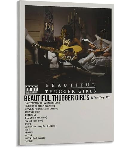 Amazon.com: ZANLIART Young Thug Beautiful Thugger Girls Album