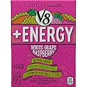 V8 +Energy Lightly Carbonated, White Grape Raspberry, 12 Ounce, 4 Count