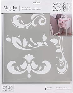 Martha Stewart Crafts Martha Stewart Laser-Cut Scroll Stencil, Blue