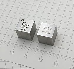 Cobalt Cube - 10mm Pure Metal Element Cubes - Laser