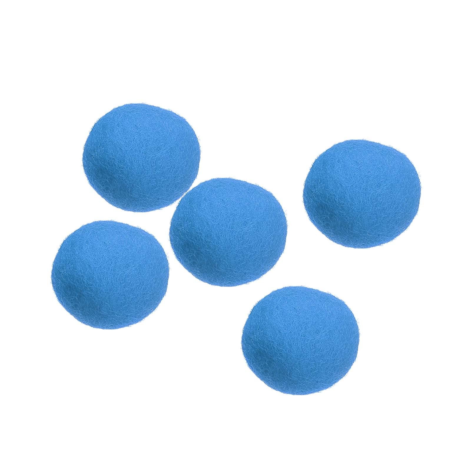 PATIKIL Wool Felt Balls Beads Wool Felting Pom 3cm 30mm Light Blue for Home Crafts Handcrafts Project DIY Pack of 5 — image 1