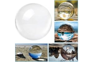 Anxingo Clear Glass Crystal Ball 80mm Photography Lens Ball for Home Office Photography Wedding Decoration Gift