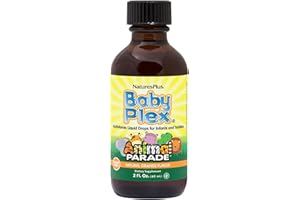 NATURE'S PLUS NaturesPlus Animal Parade Source of Life Baby Plex Liquid Drops - 2 fl oz - Natural Orange Flavor - Liquid Multivitamin for Infants and Toddlers - Gluten-Free - 60 Servings