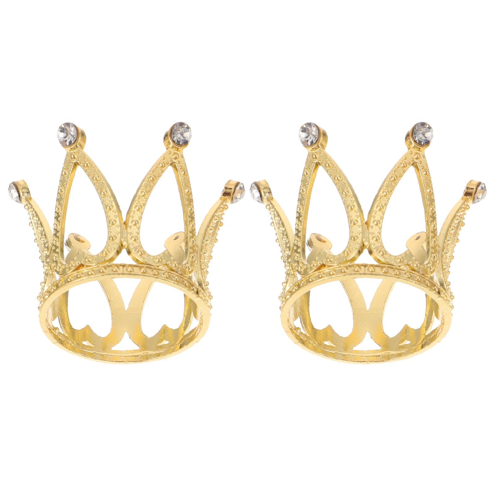 BESPORTBLE 2Pcs Crown Crystal Ball Stand Zinc Alloy Crystal Ball Base Crystal Ball Jade Ornament Desktop Crystal Ball Decoration Home Decor Crystal Ball Crown Zinc Alloy Stand Crystal Ball Desktop