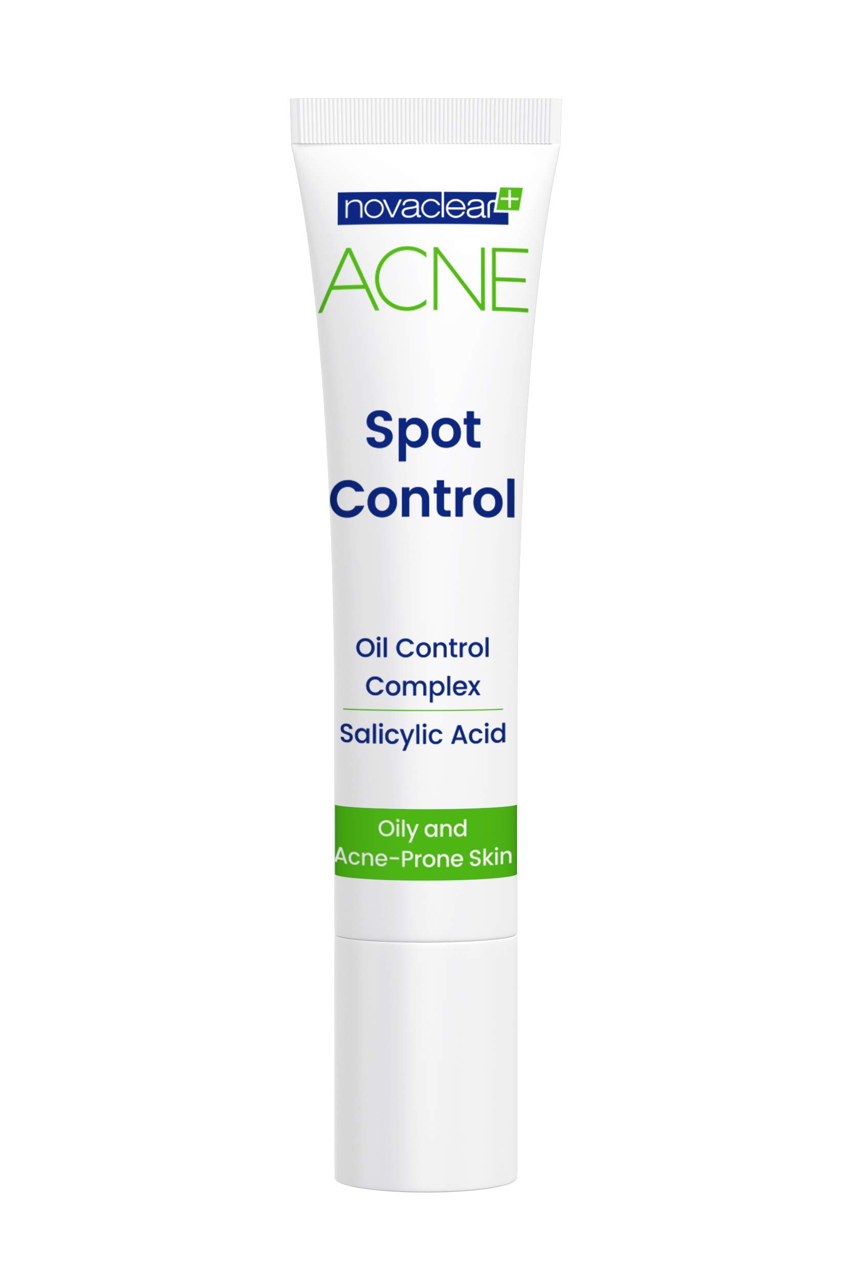 Novaclear Acne Spot Control – Salicylic Acid Acne Treatment with Oil Control Complex, Rapid Spot Treatment for Pimples – 10ml